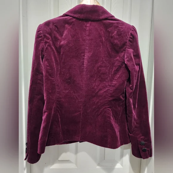 Trina Turk Velvet Blazer - Plum and Black - Picture 9 of 10